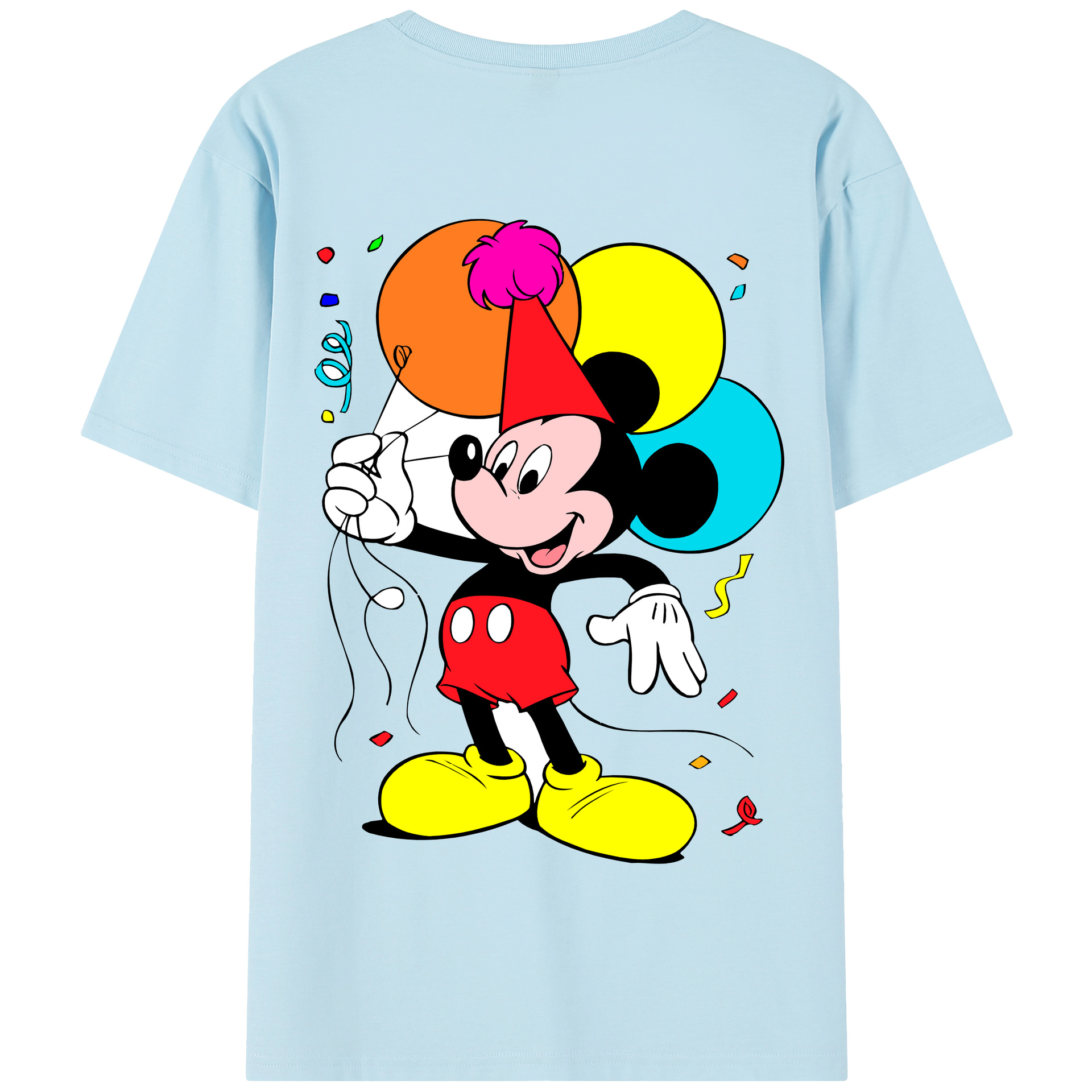 （画像用） ミッキーマウス Mickey Mouse 綿100％半袖Tシャツ（背面プリント）